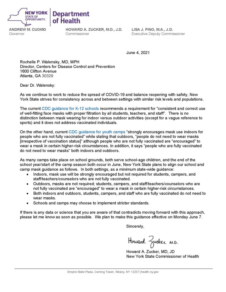New York State Health Officials To End Mask Mandate In Schools On June