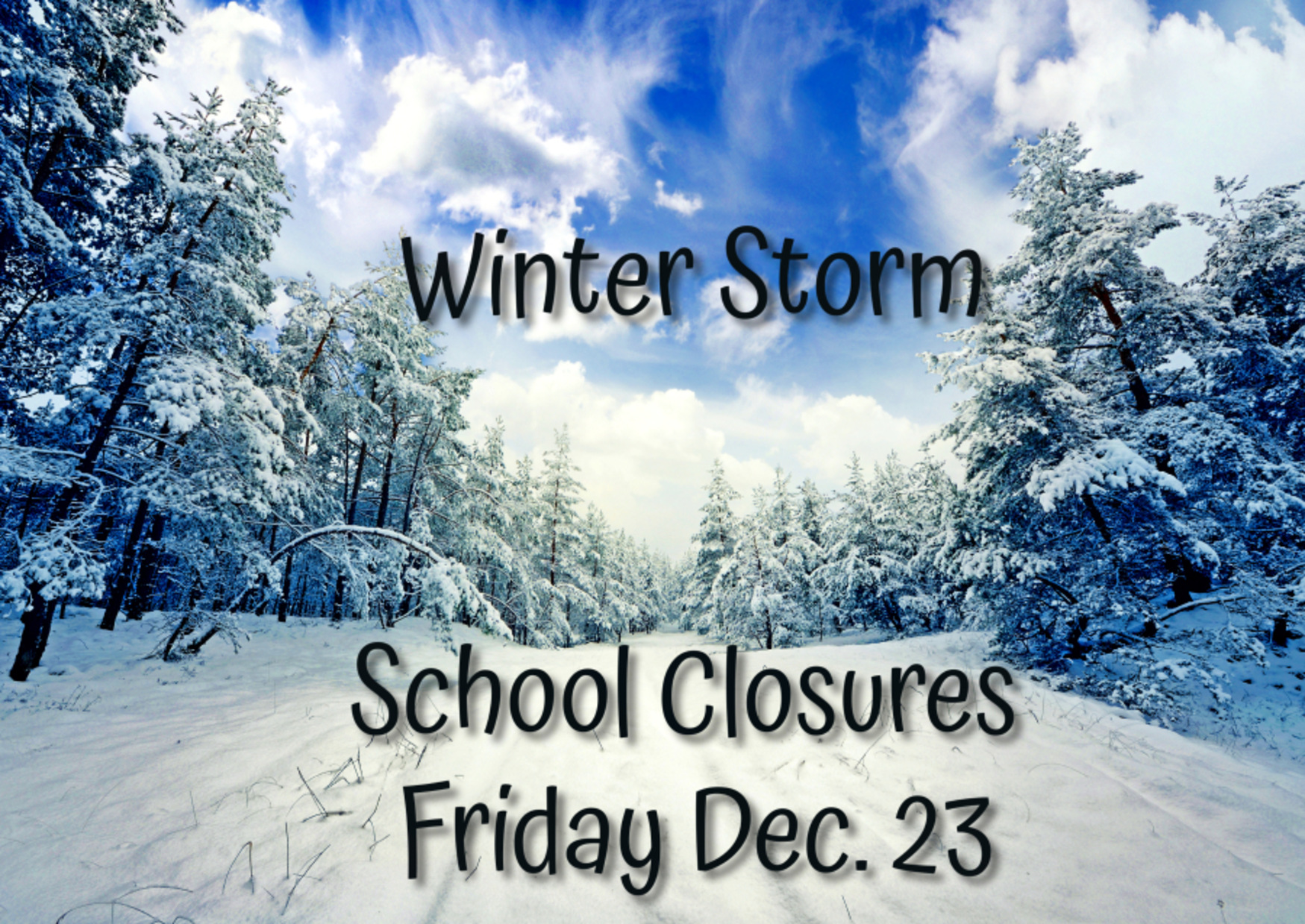 Allegany County School Closures for Friday December 23rd, UPDATES THE