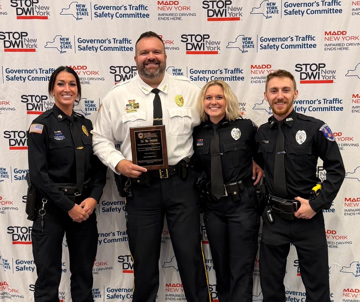 Alfred Village Police, Chief VanSkiver honored for DWI enforcement